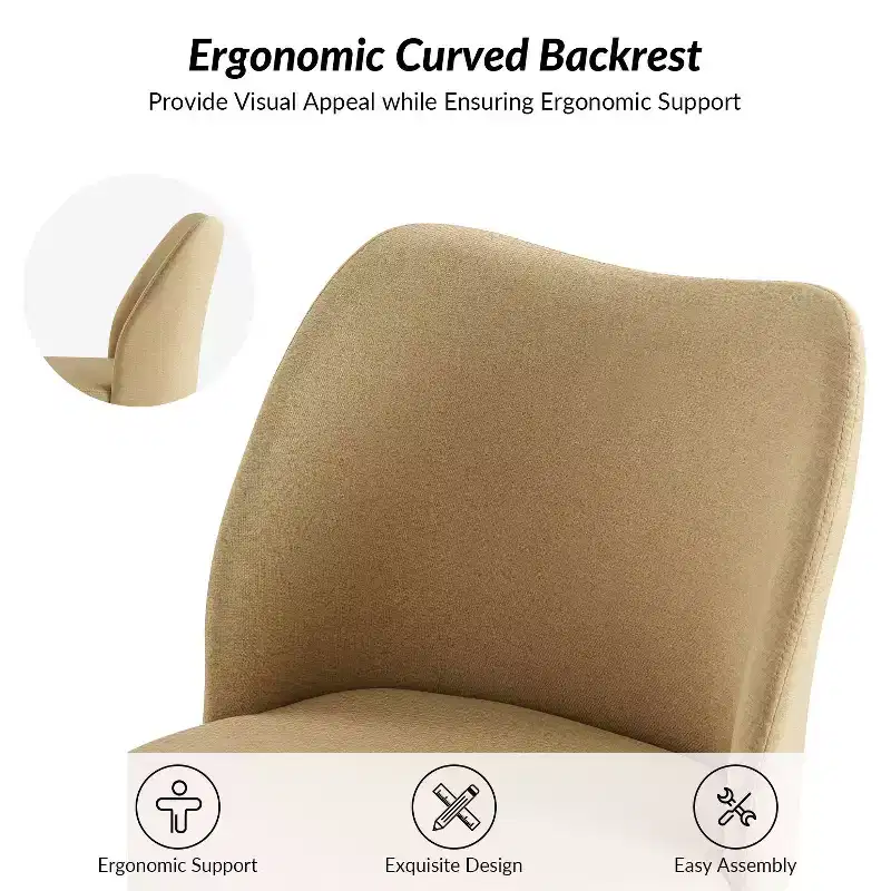 Elisa Mid-century Modern Upholstered Dining Chair Set of 2| ART OF LIVING DESIGNS