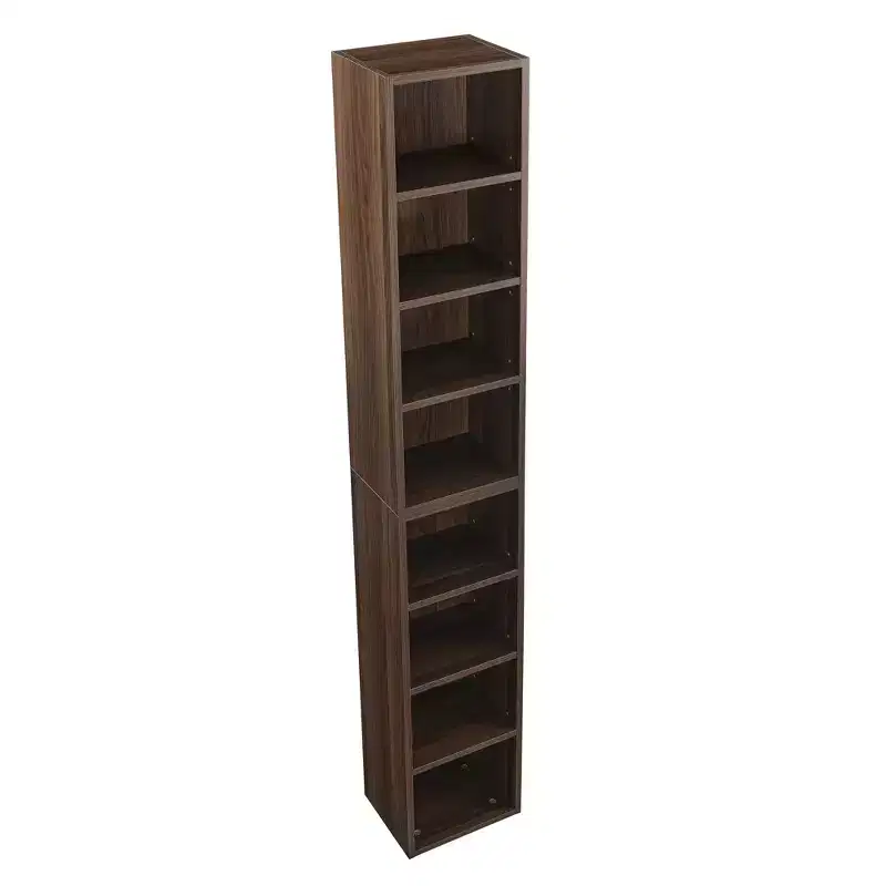 70.9 in.Tall Wood 4-Shelf Standard Bookcase with Shelves (Set of 2)