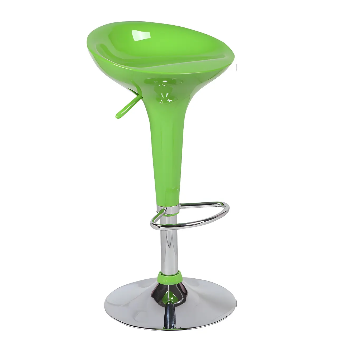 Plastic Chrome Swivel Bar Stool Height Adjustable