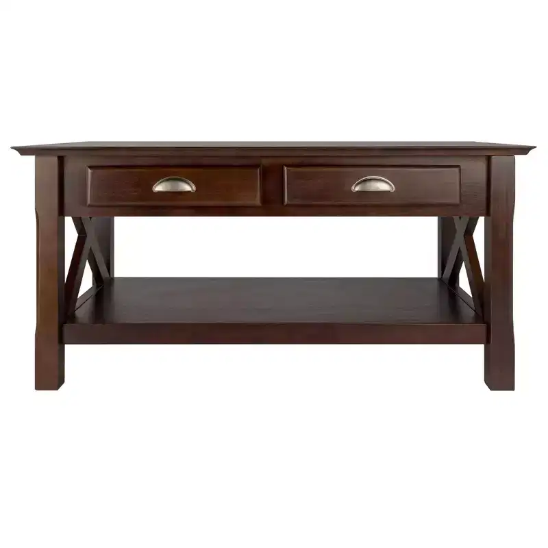 Xola Coffee Table with 2 Drawers - Cappuccino - Winsome