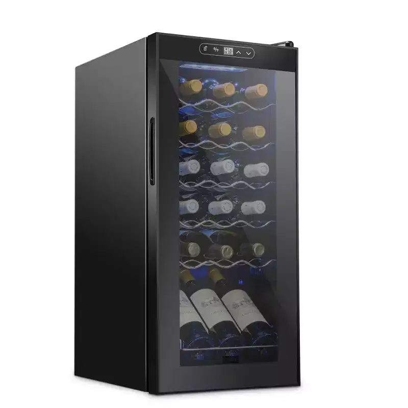 Schmecke 13.6 in. 18 Bottle Compressor Freestanding Wine and Beverage Cooler