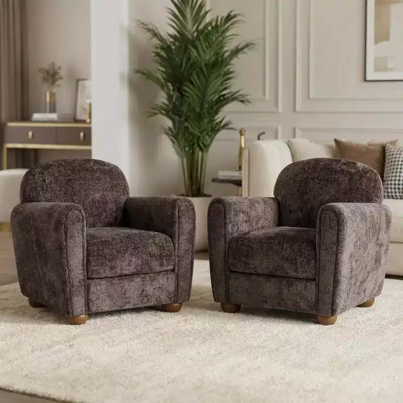 Christopher Knight Home Yannis Modern Wooden Upholstered Accent Chair with Rom Arms (Set of 2)