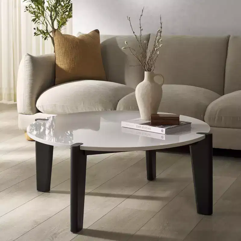 Garcia Marble Top Round Coffee Table - SFV2306 - Safavieh Couture