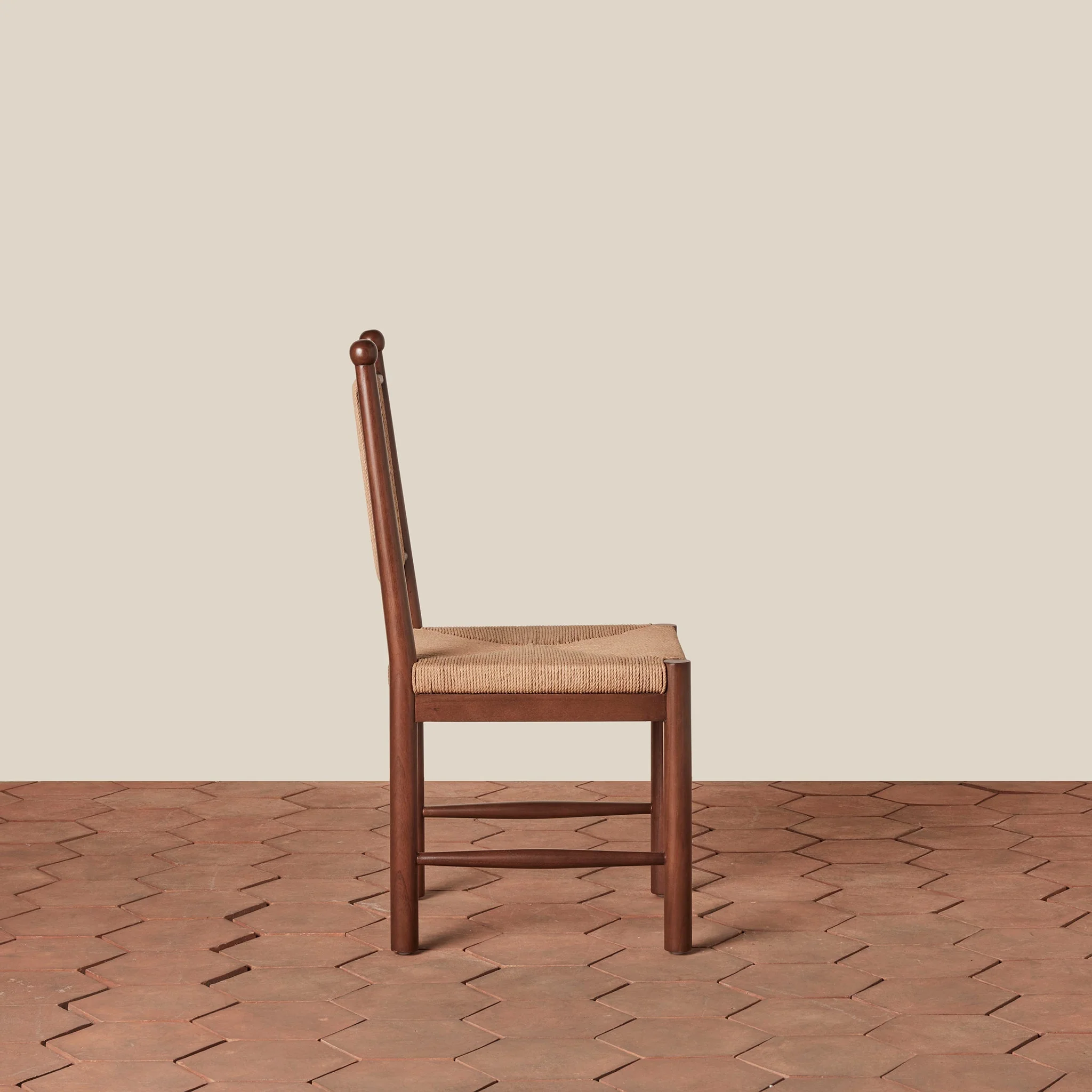 Dining Chair - Featuring a grounding, solid wood frame, and hand-woven cord back and rush pattern seat - it is easily at home in both classic and...