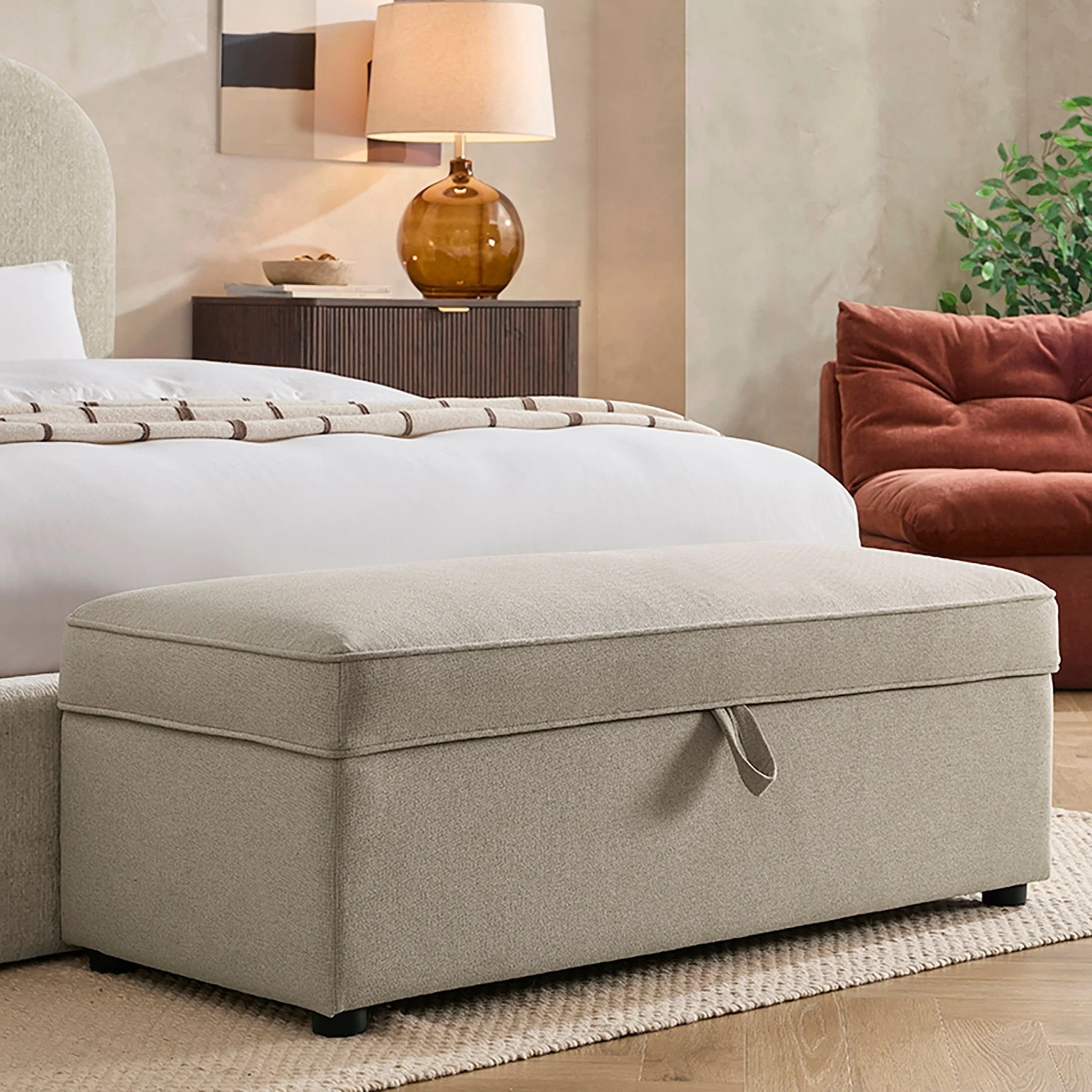 Rectangle Ottoman Storage - Oatmeal