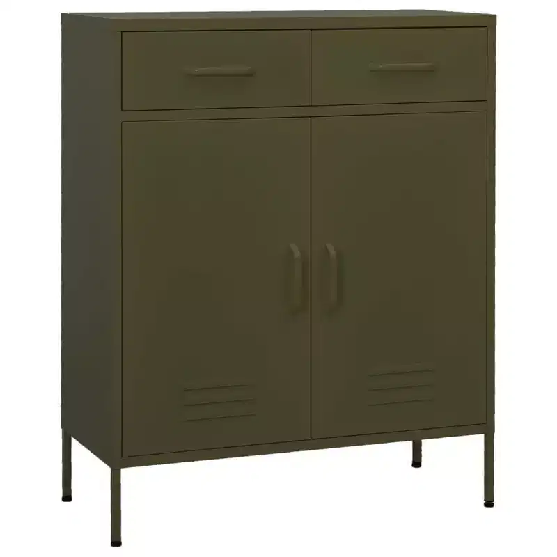 Storage Cabinet Olive Green Steel 31.5 x 13.8 x 40.0 in