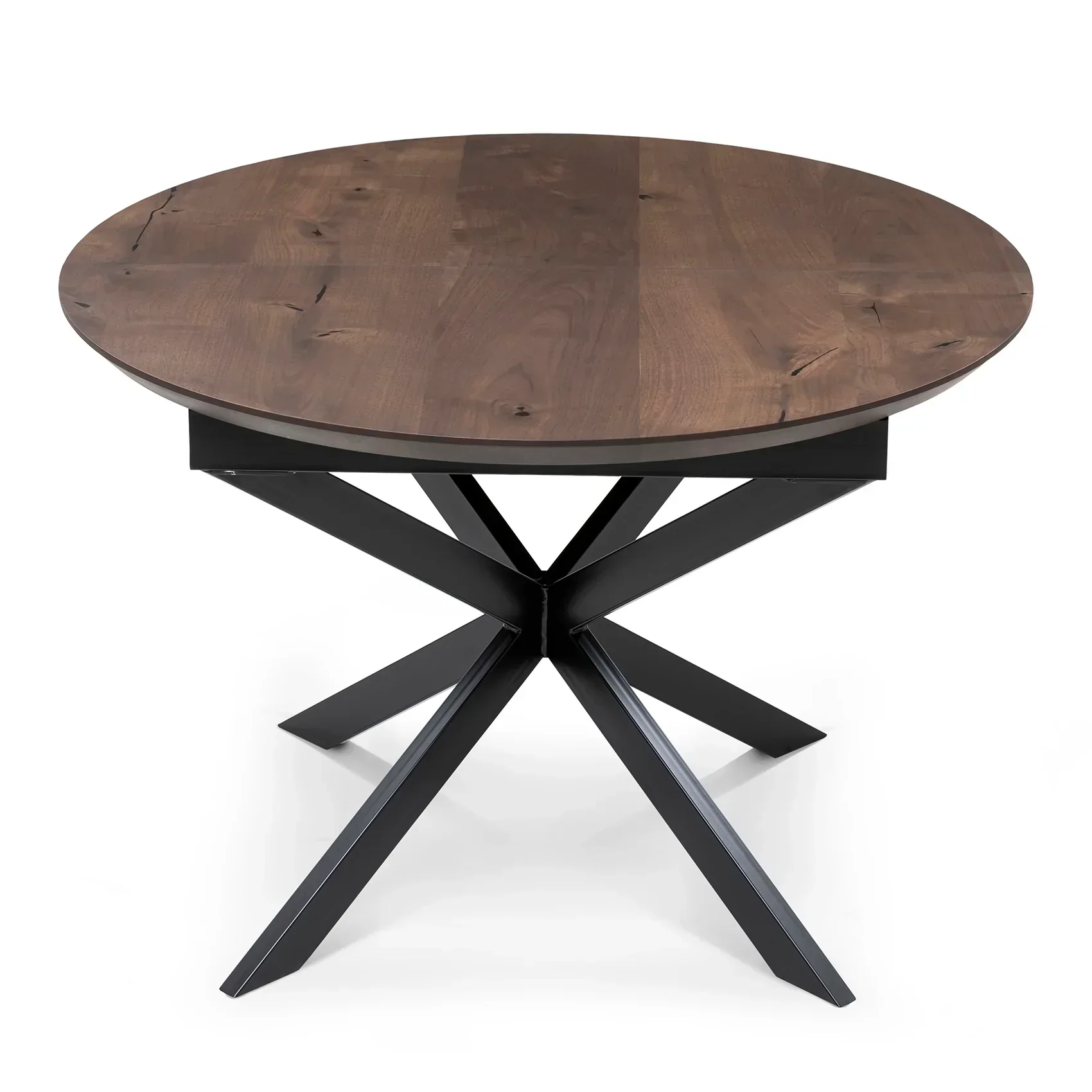 Dark Walnut Dining Table - Introducing our handcrafted round walnut dining table - a stunning addition to any home - Made from solid wood