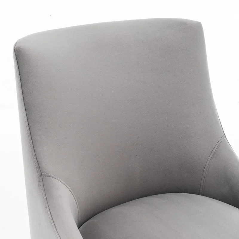 SEYNAR Velvet Upholstered Dining Chair Set of 2, Modern Glam Armless Side Chair