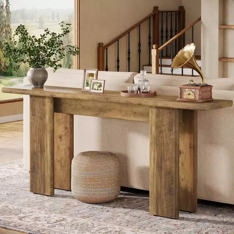 Extra Long Console Table, Modern Sofa Table for Entryway, Hallway, Living Room