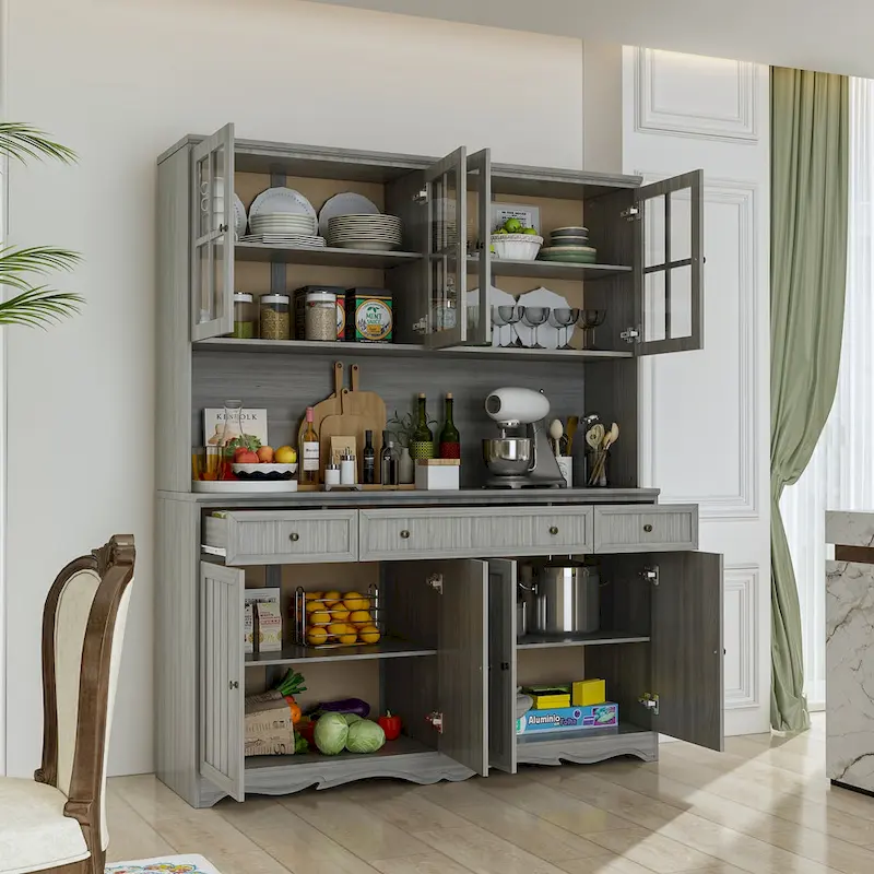 Large Storage Cabinet with Doors and Drawers