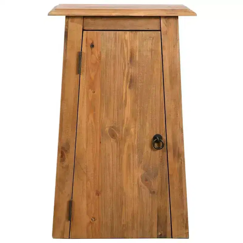 vidaXL Wall Cabinet Brown Solid pine wood 16.5x9.1x27.6 in Wall Cabinet