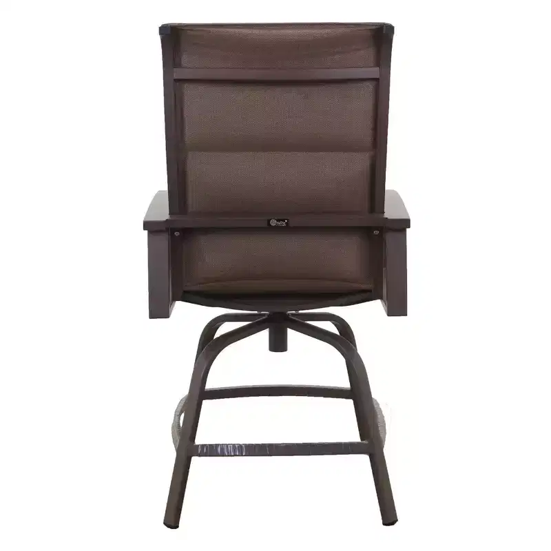 Courtyard Casual Madison Balcony Padded Sling Swivel Stool Alum frame in powder coating