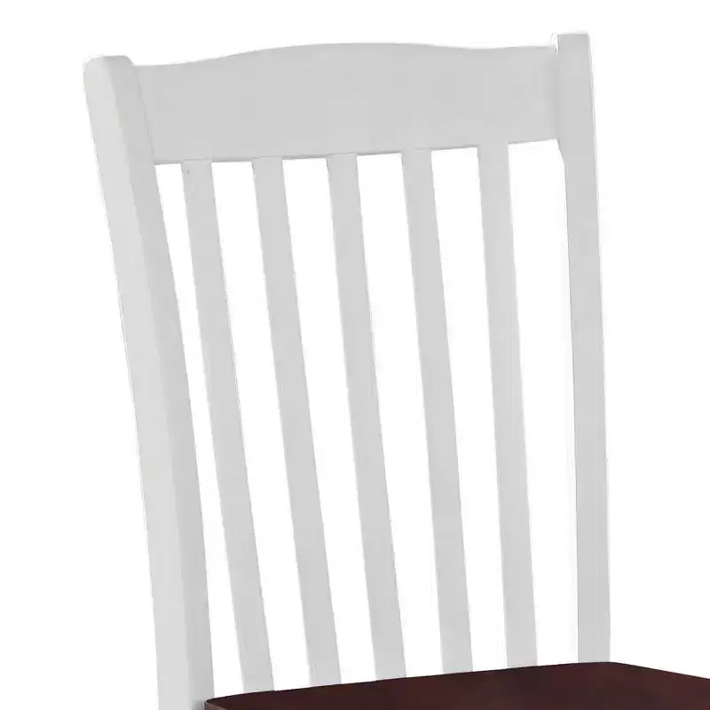 Acme Furniture Green Leigh Dining Chairs White/Walnut Finish