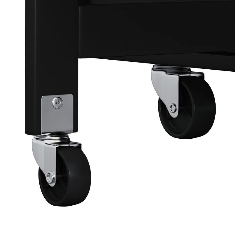 46.46Multi-Functional Kitchen Island Cart with Spice Rack,Wine Rack,Towel Holder and Foldable Rubberwood Table Top