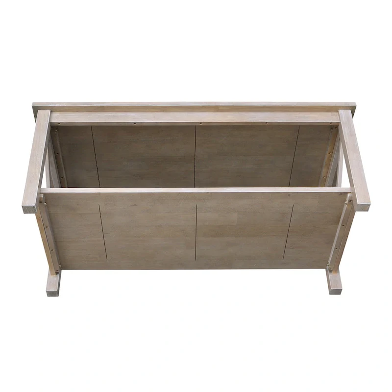 Solid Hardwood Coffee Table with Lower Shelf