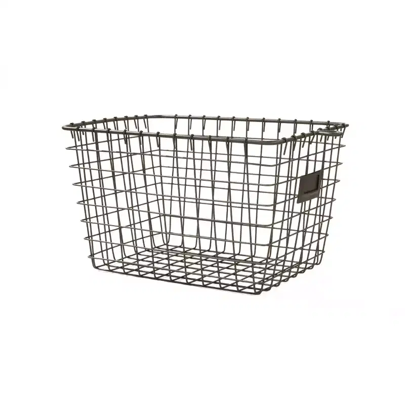 Small Wire Storage Basket Brown