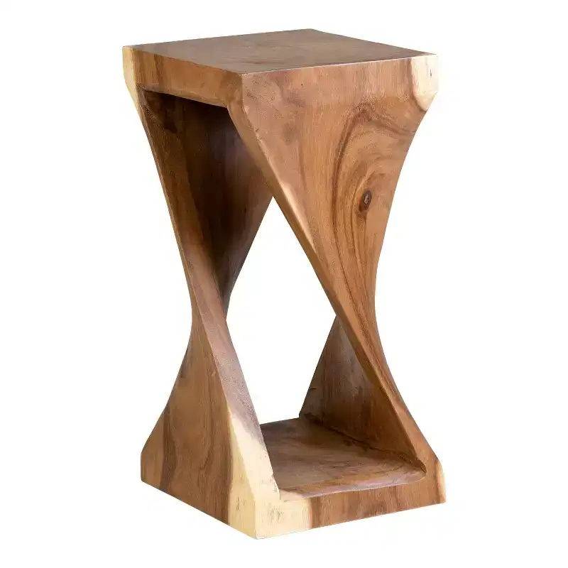 Coastal Wood Side Table, Natural, 24