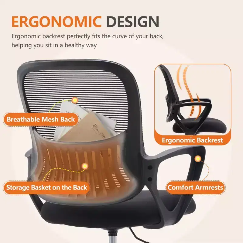 Adjustable Foot Ring Tall Office Chair for Standing Desk, Counter Height Design