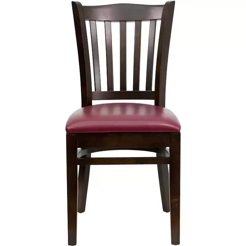 Vertical Slat Back Wooden Restaurant Chair