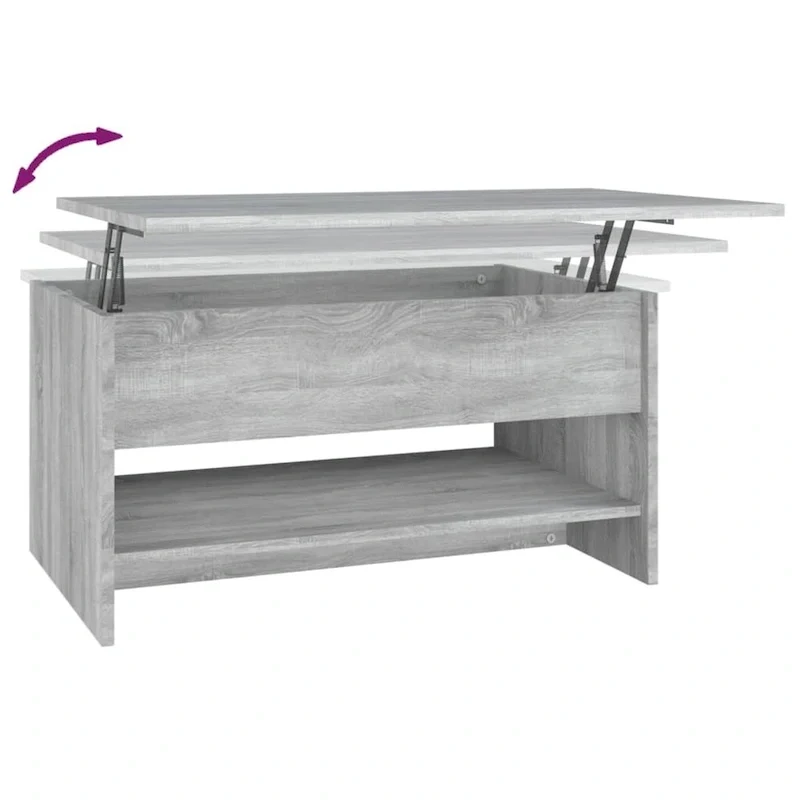vidaXL Coffee Table Lift Top End Table Accent Side Sofa Table Engineered Wood - 31.5 x 19.7 x 16.7