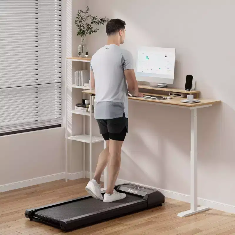 Costway 0.6-3.8MPH Walking Pad Under Desk Treadmill with Remote Control and LED Display Black/Pink/White/Grey