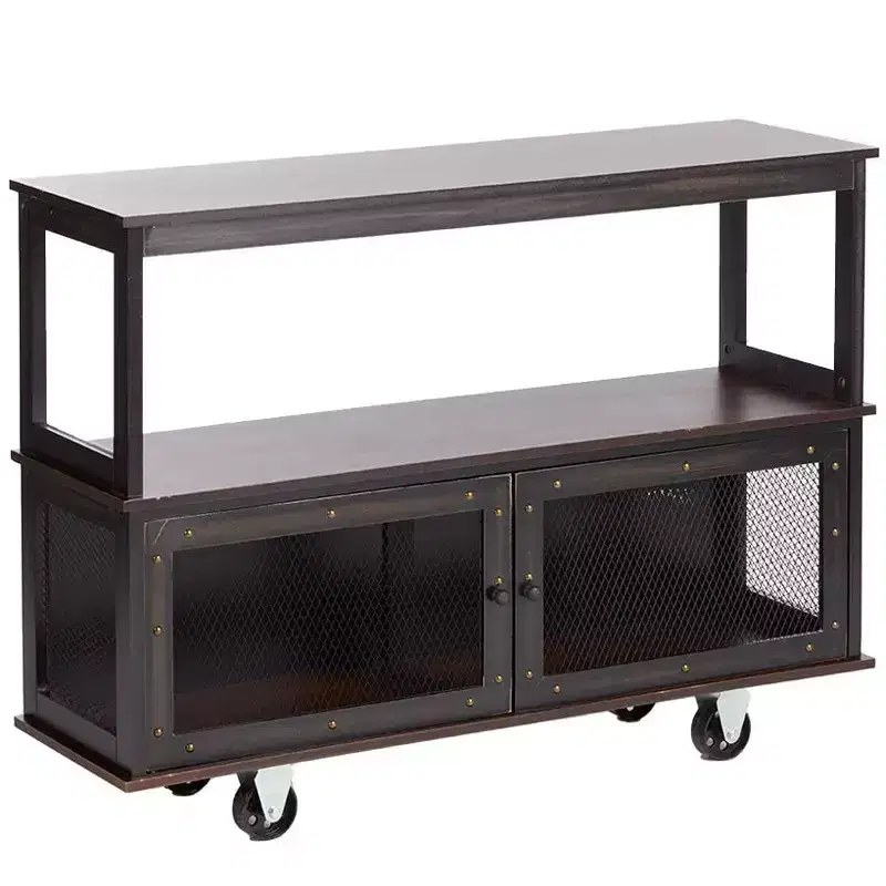 The Lakeside Collection Industrial-Style Rolling Buffet Carts