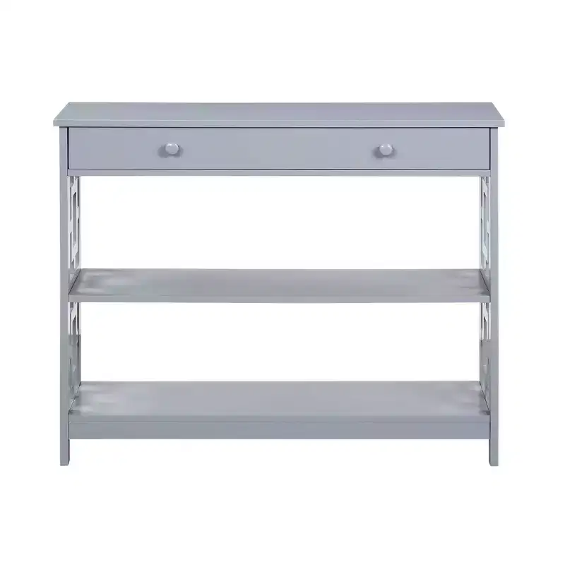 Town Square 1 Drawer Console Table with Shelves - Breighton Home