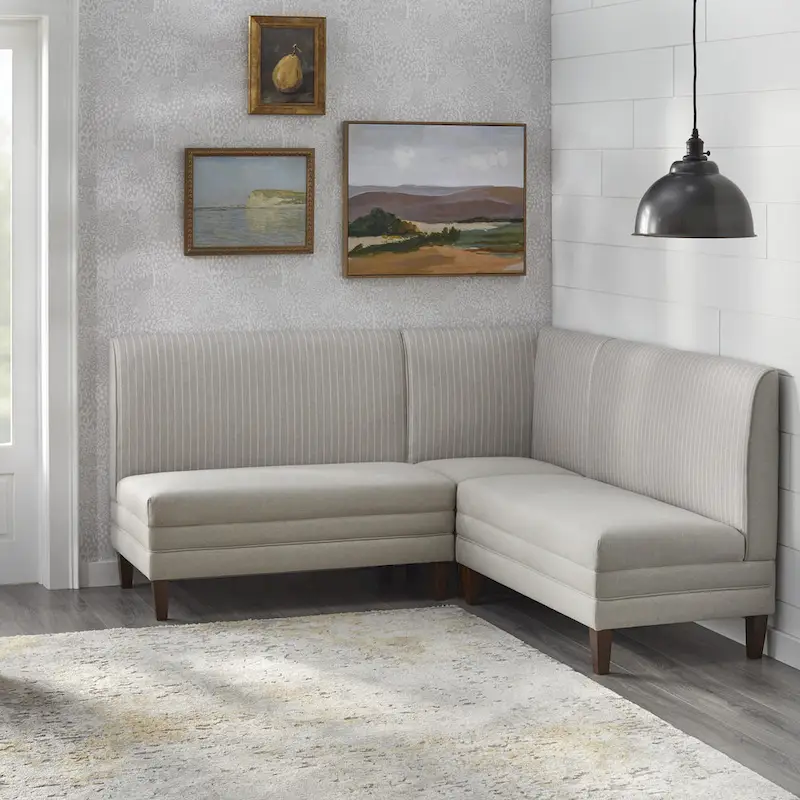 Lifestorey Phillips 3-Piece Upholstered Banquette Set