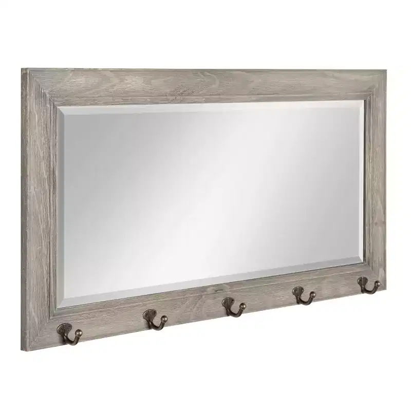 36 x 18 Pub Mirror with Metal Hooks - DesignOvation