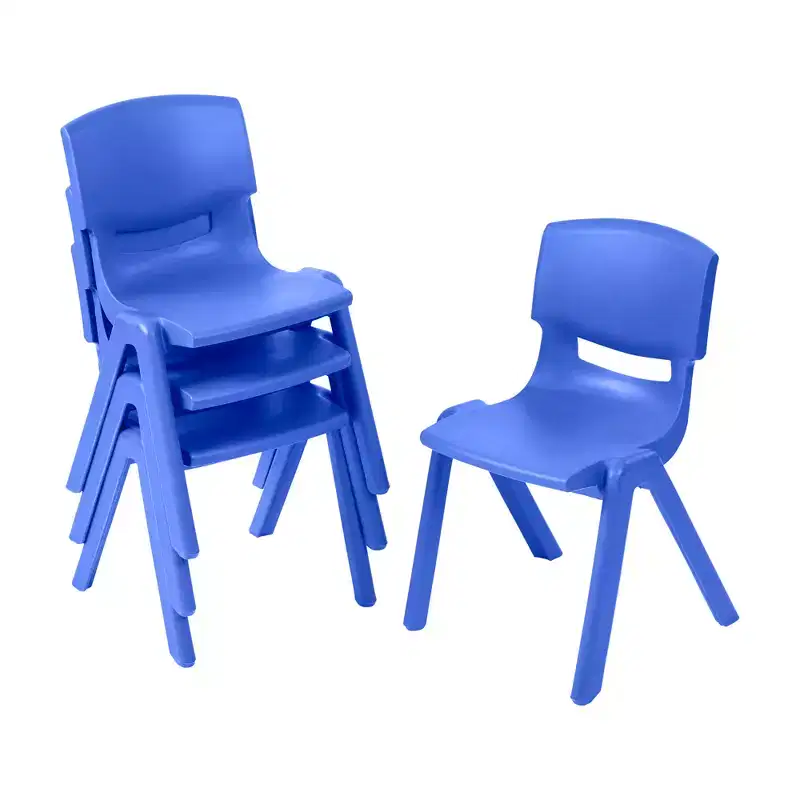 14in Plastic School Stack Chair 4-Pack