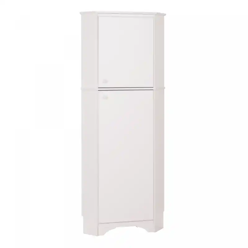 Tall 2-Door Corner Storage Cabinet