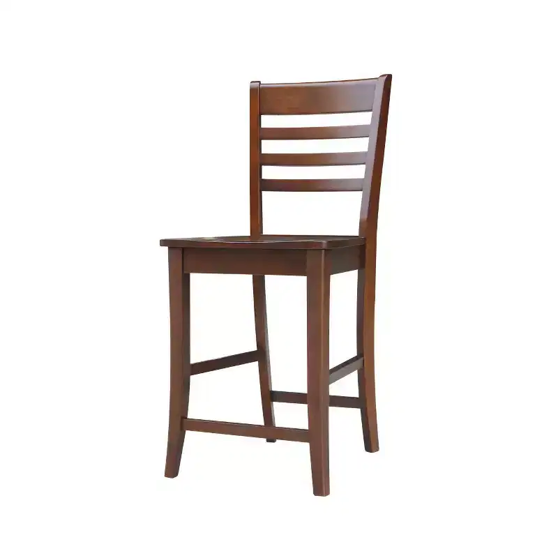 International Concepts 24 Counter Height Barstool Roma Solid Wood Espresso