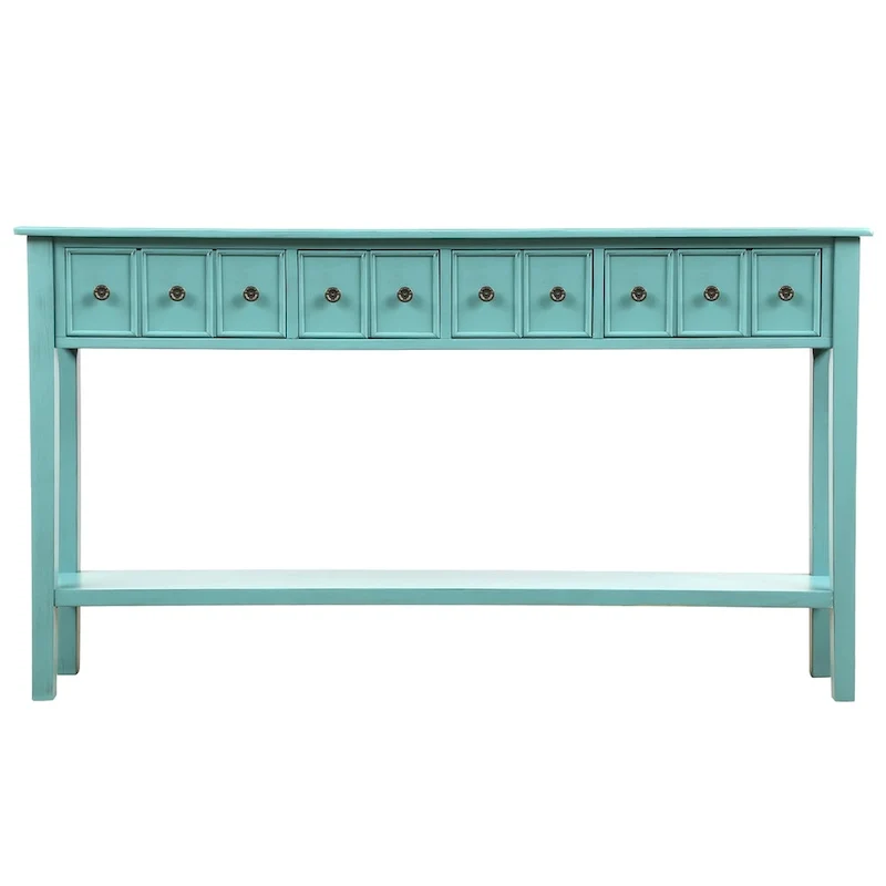 Harper & Bright Designs Rustic 4-drawers Long Entryway Console Table