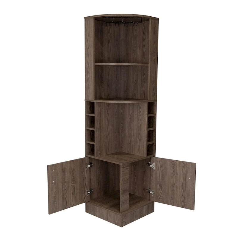 Bar Cabinet for Kitchen, Dining Room, Living Room, Dark Walnut