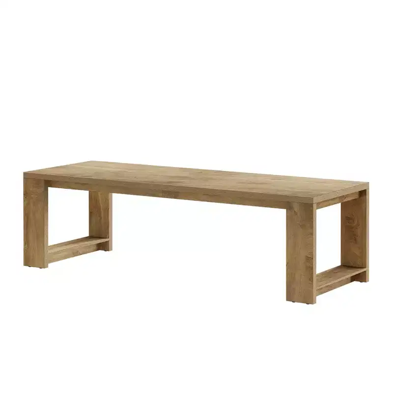 86.61 Spacious Dining Table, Sturdy Wide Legs Multifunctional Desk with Easy Assembly