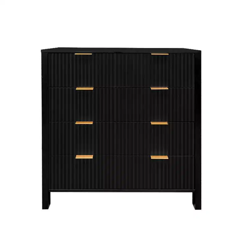 Dresser for Bedroom, 4-Drawer Farmhouse Solid Wood Dresser, Vintage Storage Chest with Tapered Legs