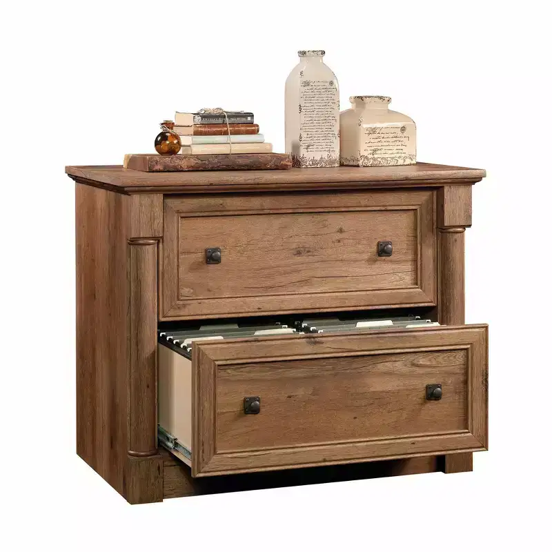 Palladia File Vintage Oak - Sauder: 2-Drawer Lateral, Safety Interlock, Home Office Storage