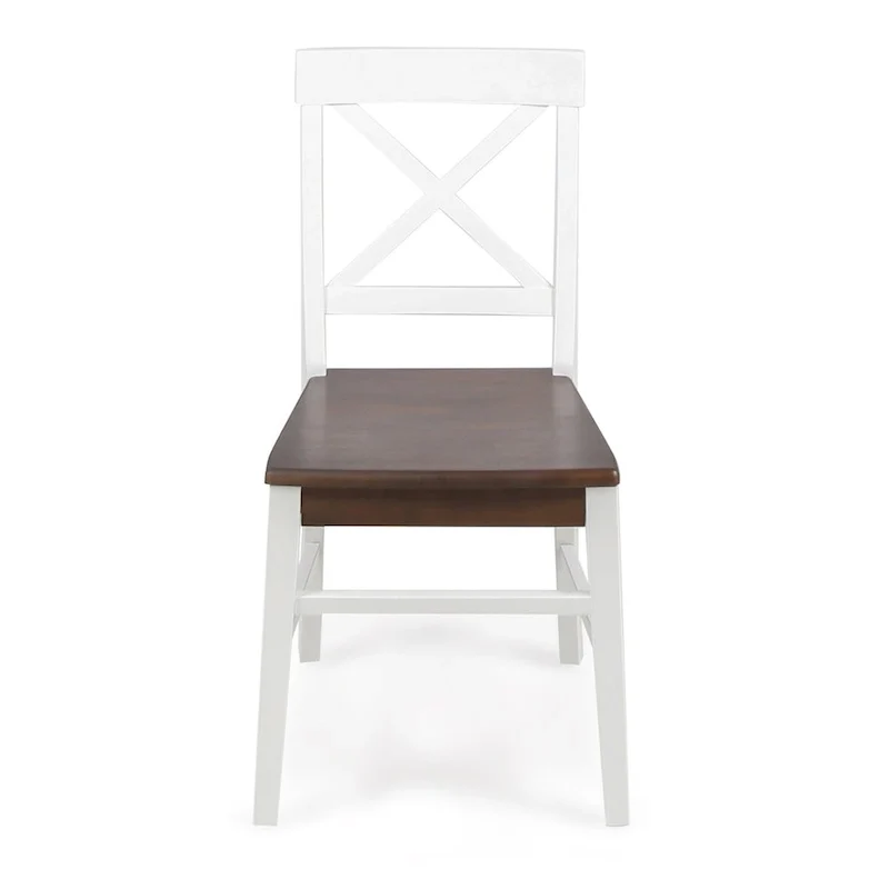 Roshan Farmhouse Acacia Wood Dining Chairs set of 2