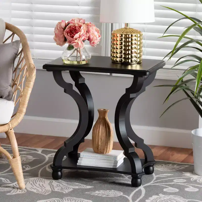 Cianna Wood End Table - Baxton Studio