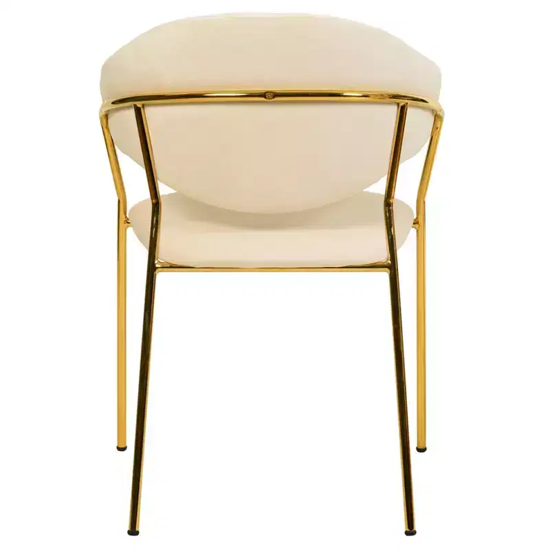 Upholstered Dining Chair Set of 2 Velvet Camelback Stainless Steel Legs 330 lbs