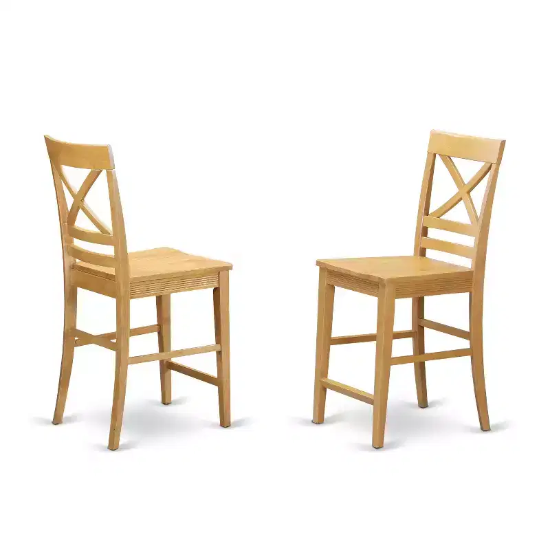 HomeStock Belmont Pub Table Set-Pub Table And Counter Height Chairs, Oak