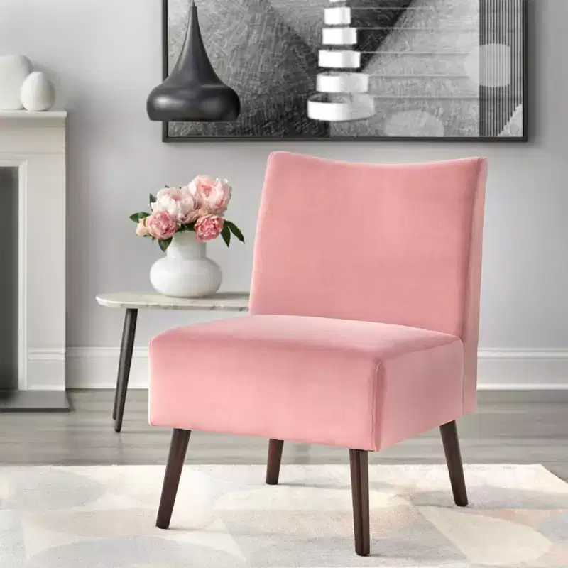 Petula Velvet Armless Accent Chair - angelo:Home
