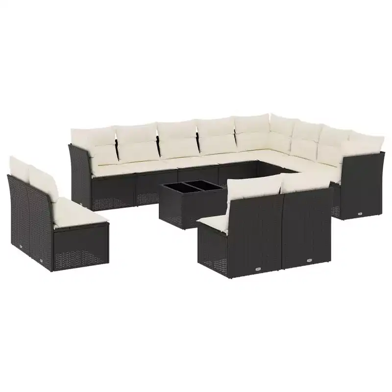 vidaXL Modular Garden Sofa Set with Cushions - Different Colors and Setups