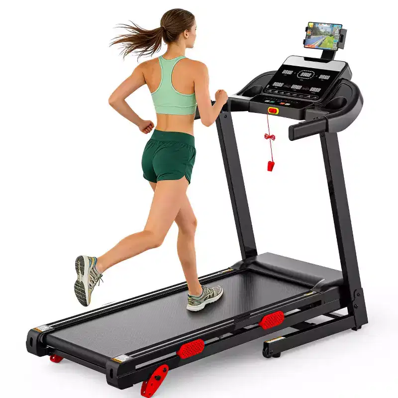 3.75HP Foldable Treadmill Incline 10MPH Max Speed,320lb Capacity Portable Treadmill for Home Walking Jogging,105 Program,Smart APP,Exercise Treadmill