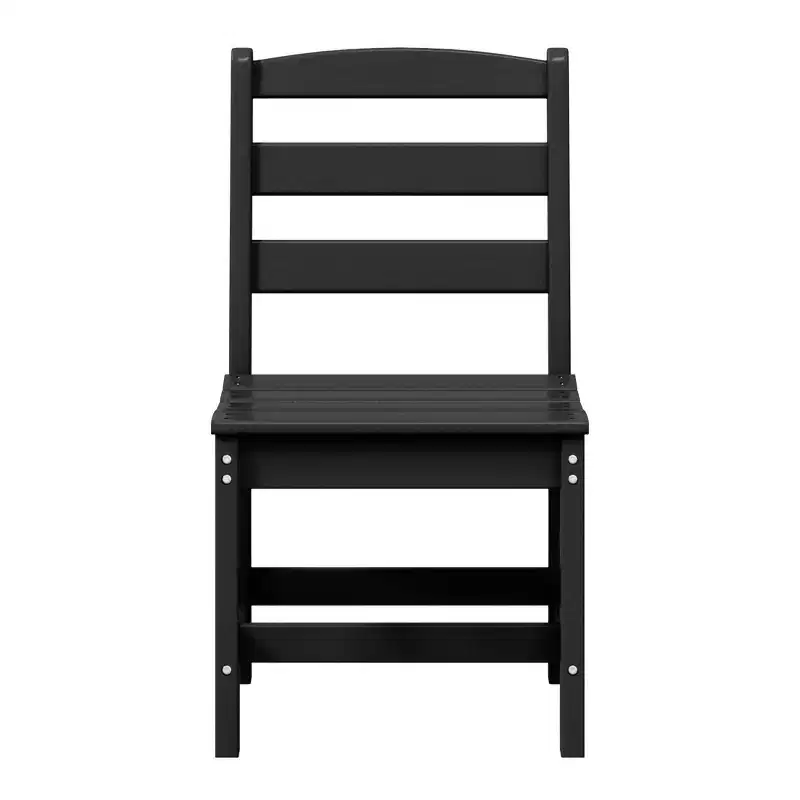 WestinTrends Ashore Outdoor HDPE Patio Classic Armless Dining Side Chair, Gray