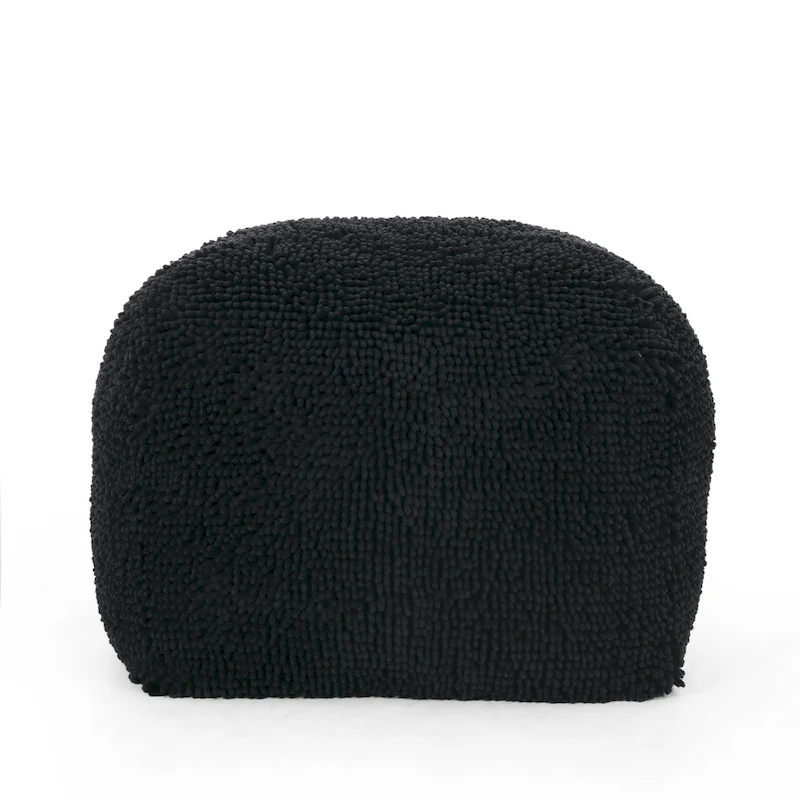 Moloney Modern Microfiber Chenille Pouf by Christopher Knight Home