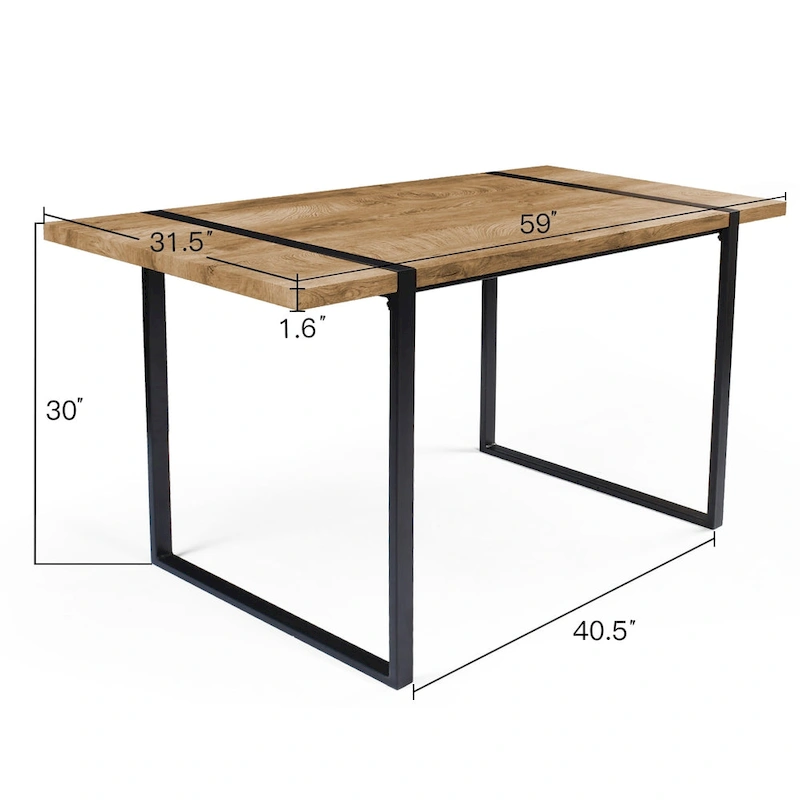 Modern Rectangle Office Writing Desk Wood Computer Desk