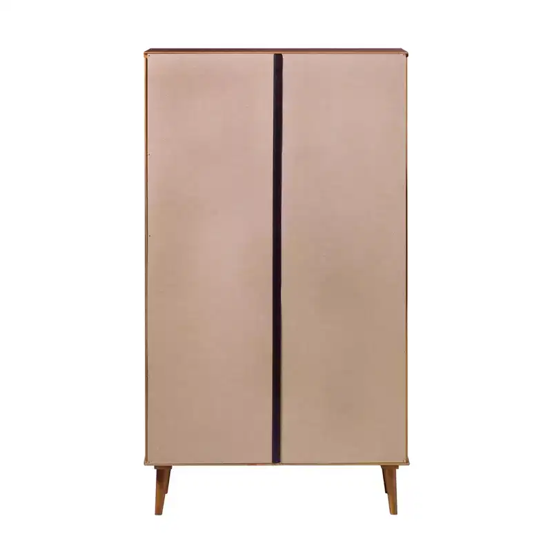 Walker Edison Mid Century Modern Contoured 5 Drawer Chest of Drawers