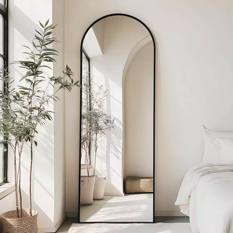 MAYEERTY 71X26 Inch Arched Full Length Mirror, Standing Hanging Leaning Wall Full Body Mirror