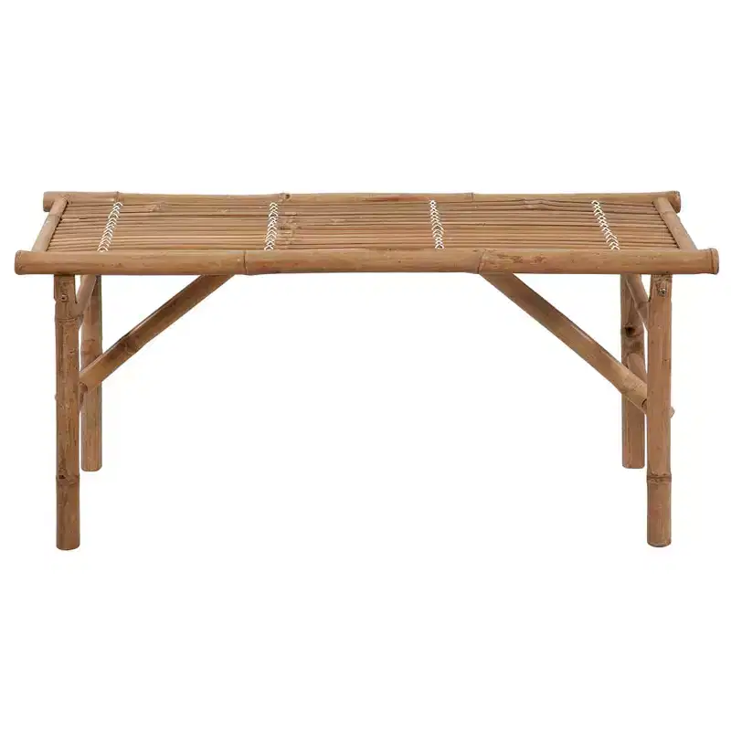 Garden Bench Bamboo Bamboo frame and polyester cushion 46.5 in